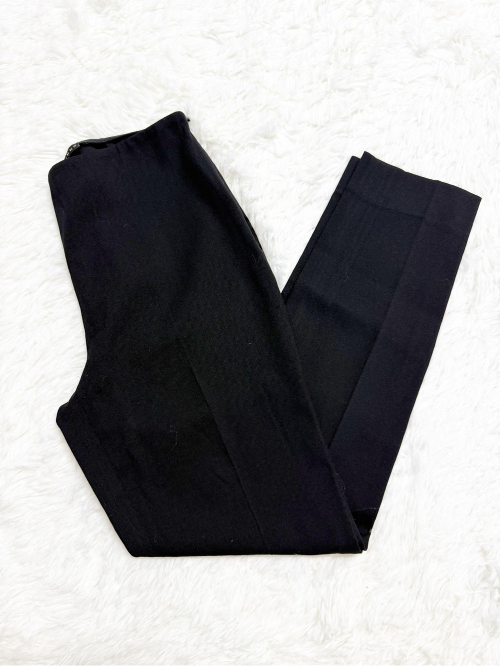 Ralph Lauren Collection Black Wool Blend Side Zip Pants Size 4